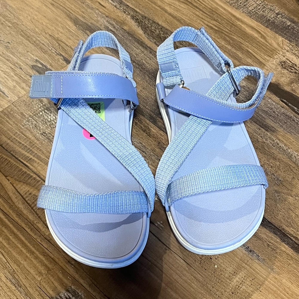 Fitflops Loosh Webbing Z-Strap Wild Lavender Women's Sandals Size 7 - Picture 2 of 11